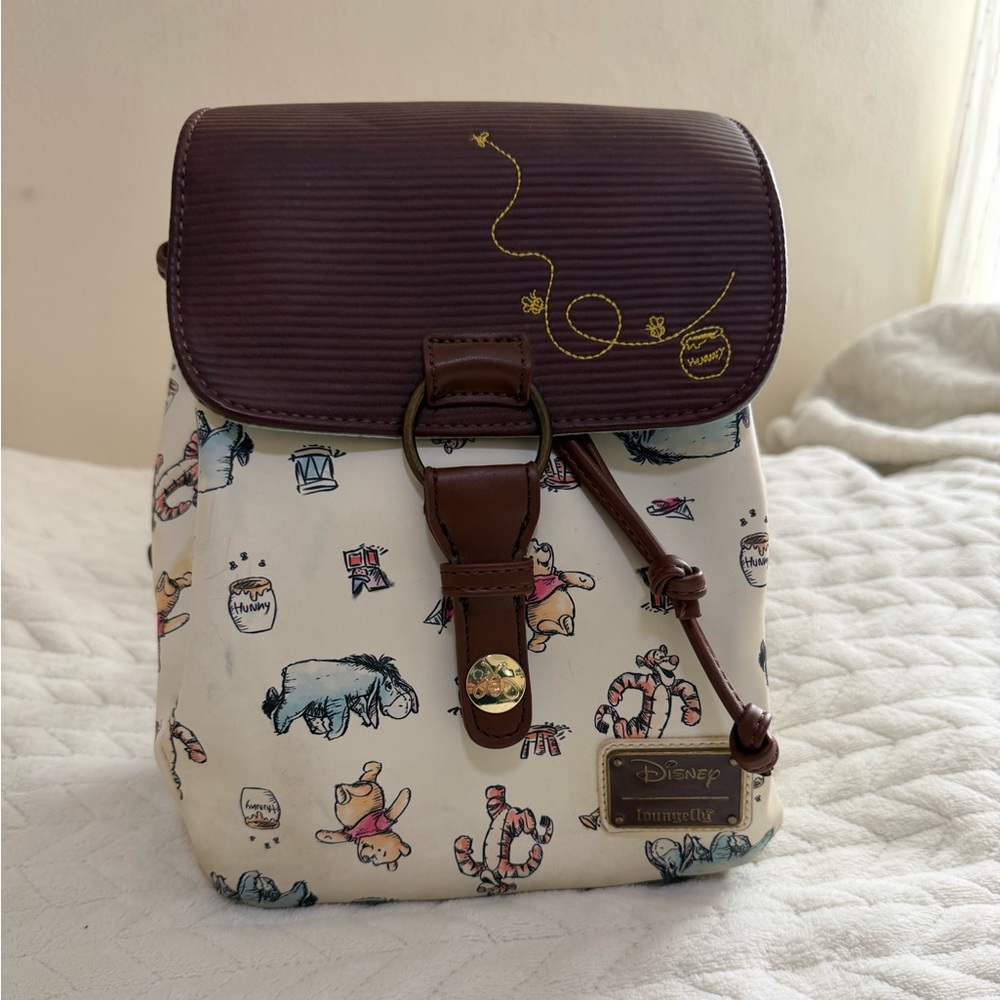 Disney Cream and Brown Winnie the Pooh Backpack